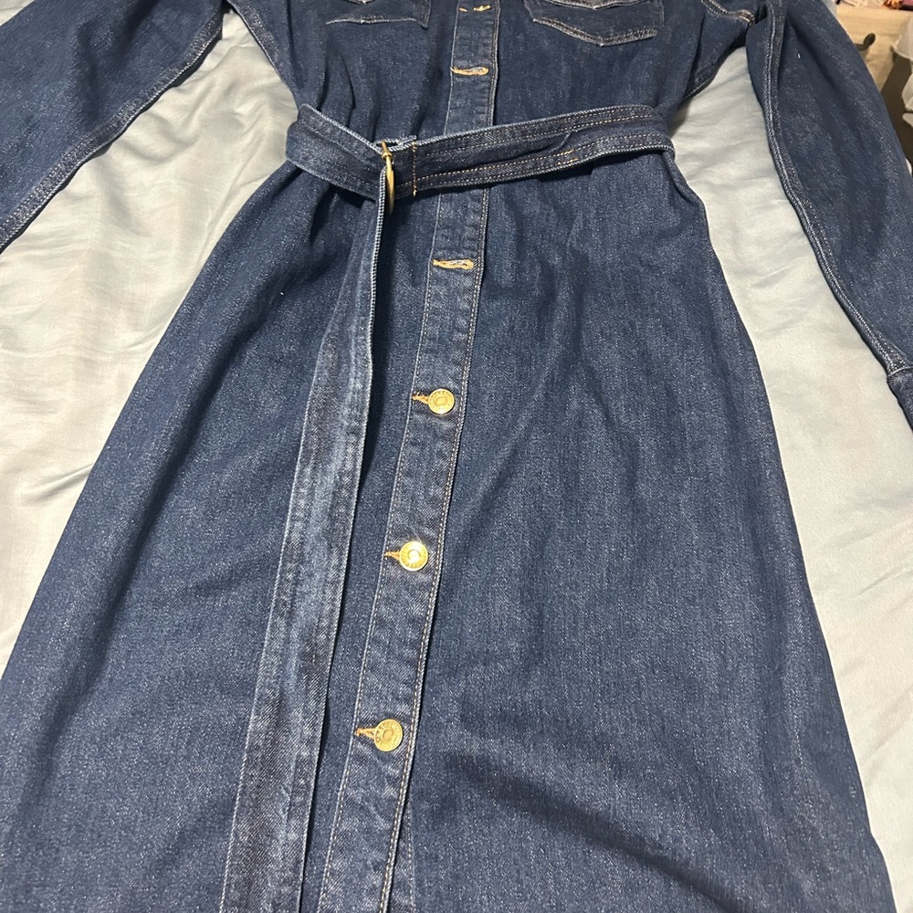 Tommy Hilfiger Blue Long Sleeve Denim Dress